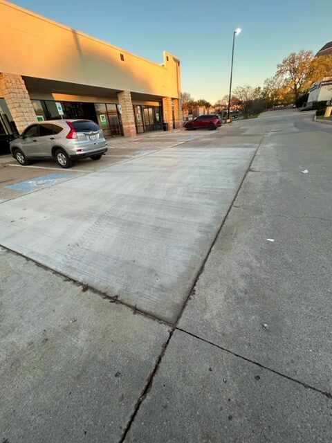 Concrete Patches in Commercial Parking Lot, Fort Worth