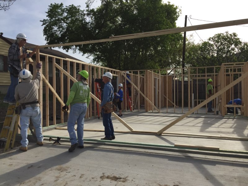 Straight Line Foundation Repair in Fort Worth volunteering with Habitat For Humanity