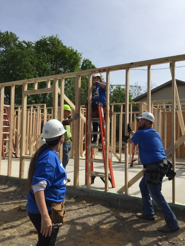 Straight Line Foundation Repair in Fort Worth volunteering with Habitat For Humanity