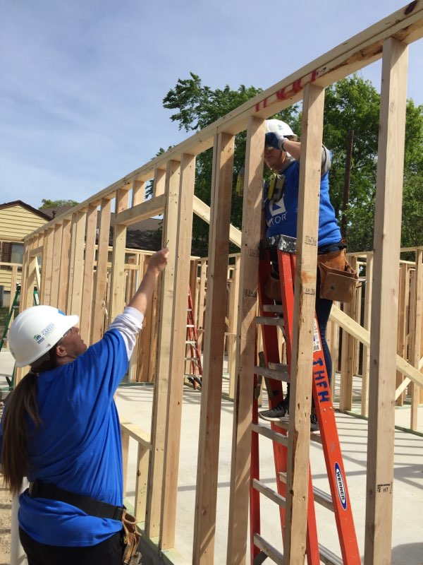 Straight Line Foundation Repair in Fort Worth volunteering with Habitat For Humanity