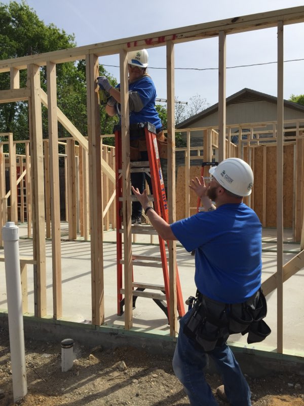 Straight Line Foundation Repair in Fort Worth volunteering with Habitat For Humanity