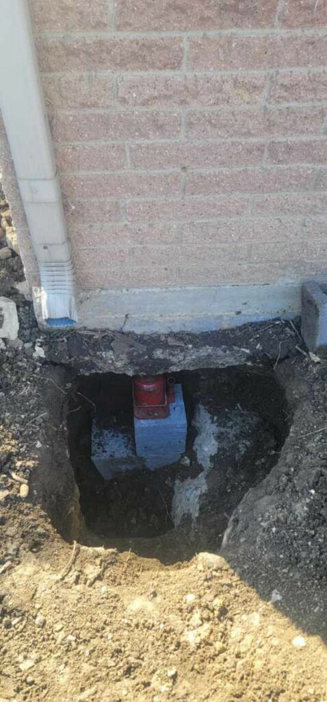 Concrete Pressed Pier Installation in Grand Prairie, TX