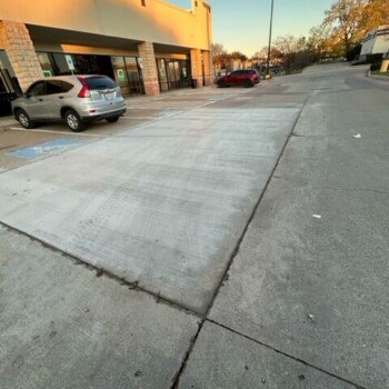 Concrete Patches in Commercial Parking Lot, Fort Worth